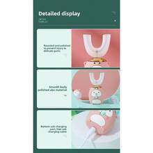 Children's U-Shaped Electric Baby Toothbrush Liquid Silicone Brush Head Infant Dental Cleaner - 小飛龍[6-14歲]兒童版 - 查看 6