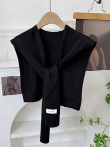 Women's Solid Color Label New Shawl Outer Shirt Cardigan Office Air-Conditioned Room Small Camisole Shoulder Protector,Holiday,Travel Essential - Multicolor - View 5