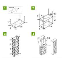 Shoe Organizer, 9 Tiers, Holds 27 Pairs Of Shoes, Disassembled Shoe Rack, QUEBOM - 黑色 9 層 - 查看 7