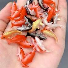 10pcs Mini Koi Fish Model, Glass Container Decor Fish, Tiny Fake Fish, Dollhouse Home Decor Toy, DIY Decoration Accessory, Desktop Decor, Party Favors, Birthday & Holiday Gifts - Multicolor - View 2