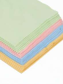 5/10/20pcs Pack Solid Color Microfiber Eyeglass Cleaning Cloth, Ultra-Fine Fiber Lens Cleaning Cloth, Reusable For Wiping Smartphone Screens, Jewelry, Piano, Lenses, Watches, Dust-Free Lens Cleaning Wipes - Multicolor - View 8