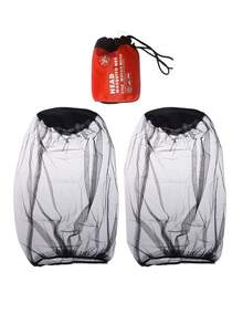 (2/3pcs) New Extra-Large Mosquito Net With Face Mask Attachment And A Large Camping Storage Bag; Heavy-Duty Insect Net, Fine Mesh For Insect Protection, Compatible With Hats/Heads, Suitable For Fishing And Hunting - A - View 7