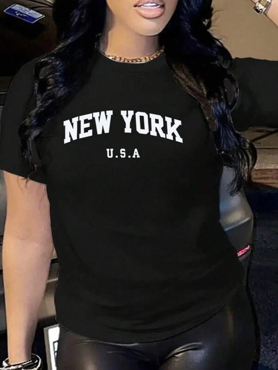 1 pieza de camiseta unisex de manga corta y cuello redondo, holgada, de 180 g, diseñada por artistas de Y2K en el estilo Bababask, hecha de 100% algodón puro.Son informales y versátiles, adecuados para ropa urbana, salidas diarias, campamentos, conciertos, eventos de hip-hop, rock y rap, y presentan diseños inspirados en celebridades.Ideal para festivales, otoño y uso durante todo el año. - Negro - Ver 1
