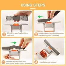 1 Set Mini Mop, New Upgrade Mini Portable Self-Squeezing Mop,Easy To Self-Squeeze, Mini Mops For Small Spaces, Wet And Dry Use Cleaning System Small Mops For Bathroom Kitchens Desktop Glass,Suitable For Bathroom, Kitchen, Car, Window Glass Wiper (Orange + Sponge) - Multicolor - View 2