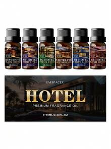 EMBRACEX. 6 piezas/1 pieza Juego de aceites esenciales de hotel de 10 ml - Té blanco, Serenidad de Park Lane, Santuario carmesí, Orquídea negra, Té blanco, Flores efervescentes, Verdor cítrico. Experiencia de hotel de 5 estrellas, regalo de lujo, difusor, humidificador, elaboración de velas, difusor de varillas, decoración del hogar, aceites de aromaterapia - Hotel - Ver 8
