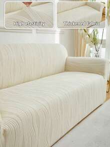 1PC Jacquard Sofa Cover, Living Room Short Plush Sofa Cover, Elastic Sofa Cover Thicken Anti-Slip Sofa Slipcovers For Living Room Bedroom Outdoor Sofa Protection Pet Stain Prevention 4-Season Sofa Seat Cushion Cover For L-Shaped Single Seat Recliner And 1/2/3/4 Seater Sofas Detachable And Machine Washable Sofa Cover - Wine Red a - View 28