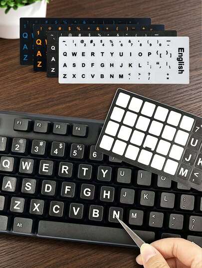 Universal Laptop Keyboard Stickers, Keyboard Cover, Dust-Proof Keyboard Protector, English Version Keyboard Decals