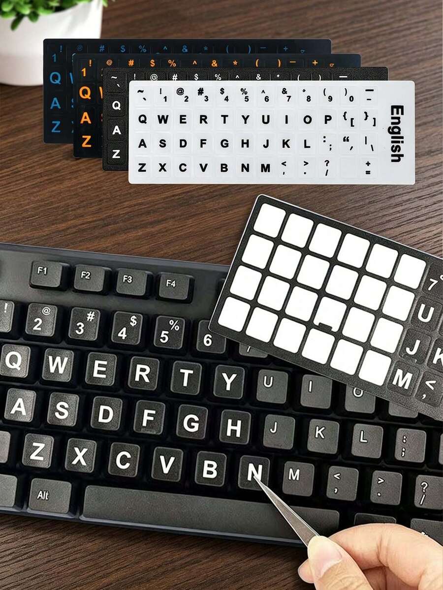 Universal Laptop Keyboard Stickers, Keyboard Cover, Dust-Proof Keyboard Protector, English Version Keyboard Decals - View 1