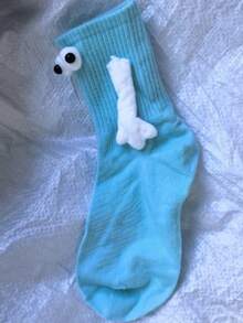 1 Pair/5 Pairs/10 Pairs Summer Candy Color Card Socks, Mid-Calf Length, Cute Magnetic Handheld Socks, Colorful Personalized Socks - Multicolor - View 7