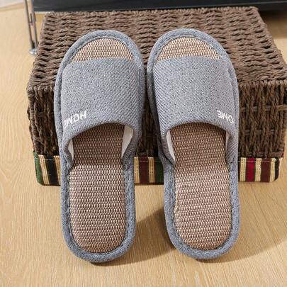 Multi-Color Letter Unisex Fabric Slippers, Suitable For Home, Beach, Office, Gym, Party, Wedding, School, Holiday, Couples, Postpartum, All Seasons