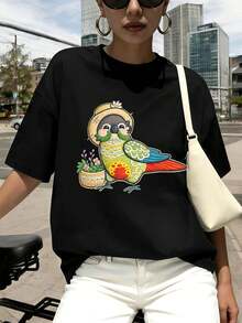Women T-Shirts - Black - View 1