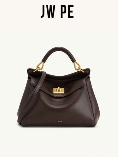 Bolso de hombro de lujo de moda JW PE, bolso elegante y refinado de estilo europeo y americano, nueva bolsa de cuero suave tipo almohada, bolso ligero y resistente con cierre de candado, bolso de mano pequeño adecuado para trabajo, viajes, compras, citas, uso diario, al aire libre, camping, fiestas