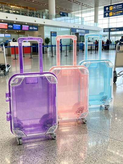1pc Mini Suitcase - Durable Colorful ABS Trolley Case, Suitable For Teenagers And Storage Use - Dollhouse - Perfect For Travel, Jewelry Box,Makeup Storage