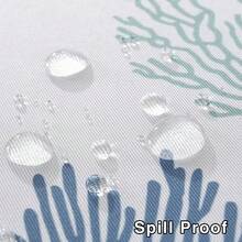 152 X 210cm Rectangular Waterproof Ocean Themed Tablecloth, Washable Nautical Coastal Starfish Blue Beach Tablecloth For Party Picnic Outdoor Use - Multicolor - View 5