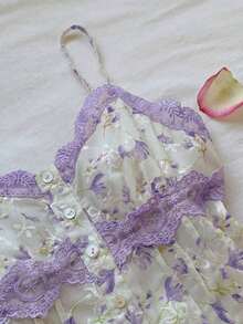 Top de mujer de unicolor, adecuado para el verano - Morado - Ver 8