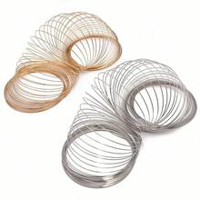 50个/包 0.6毫米金属记忆钢丝饰品制作串珠项圈DIY饰品戒指耳环钢丝缠绕手链材料配件 - 記憶鋼圈 - 查看 2