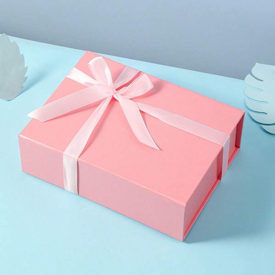 3pcs/Set - Elegant Luxury Gift Box With Magnetic Closure And Ribbon Decoration. Exquisite Aesthetic Gift, Minimalist Style And Fashion Design, Perfect For Groomsmen Proposal Box, Wedding, Christmas, Halloween, Birthday Gift, Pink
