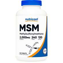 Nutricost MSM Tablets (Methylsulfonylmethane) 2000mg Per Serving, 120 Servings, 240 Tablets - Non-GMO And Gluten Free | Joint Support, Sulfur Supplement, Non-GMO, Gluten Free, Nutricost, Premium Quality, 240 Tablets - 其他 - 查看 1