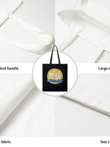 Blue & Yellow Southern University Seal Canvas Tote Bag, Classic College Style ,Canvas Tote Bag With Handles,Durable Canvas Tote Bag,Canvas Tote Bag For Shopping/Grocery - màu đen - Xem 4