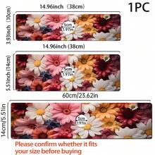 1pc Flower Theme Pattern Sink Drain Pad, Quick-Drying Diatomite Bathroom Faucet Pad, Trimmable Holiday Decorations, Household Kitchen Drain Pad, Washbasin Protection Pad, Suitable For All Kinds Of Faucets In Bathroom And Kitchen. - Multicolor - View 10