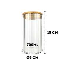 Pote Hermético De Vidro Borossilicato Liége Canelado 700ml - Transparente - Visão 5