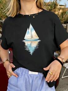 Women T-Shirts - Black - View 1