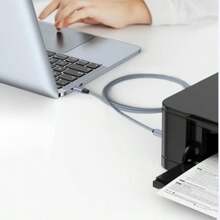 USB Type C 转 USB B 2.0 编织打印机数据线，高速数据传输线，适用于打印机和扫描仪 - 查看 5