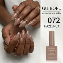 Brand GUIBOFU 1pc No.072 Gel Nail Polish - Mocha Brown - View 10