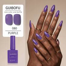 1 pieza Esmalte de uñas en gel marca GUIBOFU No.080 - Lila Púrpura - Ver 3