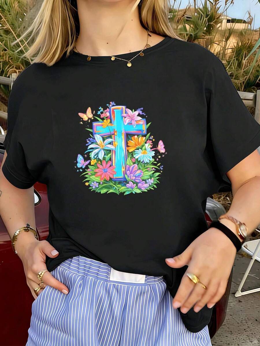 Women T-Shirts - Black - View 1