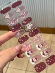 20 Peças Tiras de Gel Semissecas, Qualidade de Salão, Longa Duração, Fácil de Aplicar e Remover, Requer Cura com Lâmpada UV - Multicolorido - Visão 6