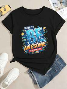 Dam-T-shirts - Svart - Visa 2