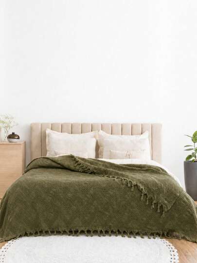 MADE IN TURKEY King Size Bedspread – 100%  Cotton – 200x220 Cm – Breathable &  Coverlet