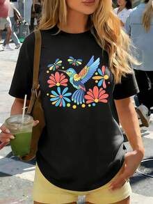 Women T-Shirts - Black - View 1