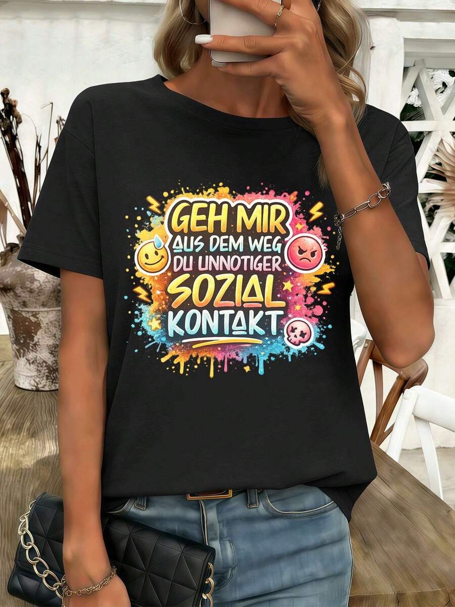 Women T-Shirts - Black - View 1