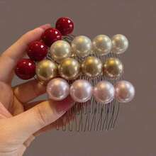 1 chiếc lược cài tóc bên hông cao cấp, thanh lịch, ngọt ngào dành cho nữ, đính ngọc trai. - Nhiều màu - Xem 10