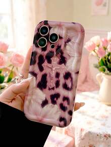 Ốp lưng điện thoại họa tiết da báo hồng, hình chữ thập, tương thích với iPhone 15/13/16 Pro Max/17 Pro Max/14/11/12, ốp bảo vệ phong cách Y2K cá tính, tương thích với Samsung Galaxy S24/S25/S23/A55/A54/S25 Ultra/A14/A15 - Nhiều màu - Xem 4