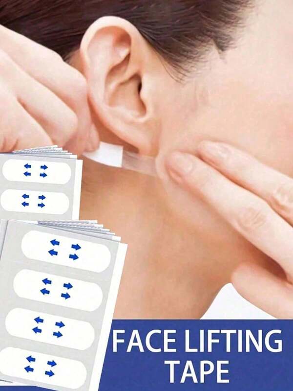 Máscara facial invisible de elevación y firmeza, elevación y firmeza instantánea, impermeable, parche de elevación en forma de V transparente - Adecuado para ojos, mentón doble y cuello, parche de moldeado transparente impermeable - Herramienta de cuidado de la piel para elevación y firmeza facial