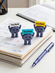 12pcs Mini Inspirational "You're Awesome" Decor, Cute Smiling Elephant Shaped Decorations With "You're Awesome" Slogan, Great For Coworkers, Employees, Teachers, Decorative Gifts, Party Favors, Graduation Gifts, Holiday Parties - A - View 3