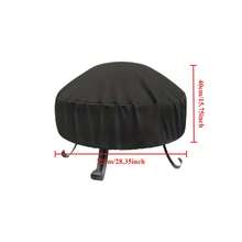 1 pieza Cubierta circular para fogata - Disponible en 3 tamaños (Negro), Fabricada con tela Oxford 300D de alta calidad, Resistente, Con cierre de cordón ajustable en la parte inferior; Hecha de tela premium suave, duradera, a prueba de polvo y resistente al agua, que soporta fácilmente el polvo, la grasa y el desgaste diario - Negro - Ver 11
