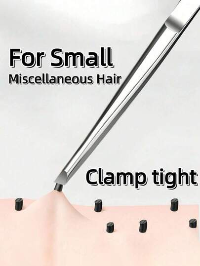 1pc High Quality Stainless Steel Eyebrow Tweezers, Can Remove Ingrown Hair, Precision Slanted Tip Tweezers, Facial Care Tool Epilator, Ladies Body Hair Removal Tweezers