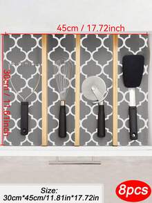 Bộ 4/8 tấm lót chống trượt hình hoa cúc cho tủ lạnh - Kích thước 11,81 inch * 17,72 inch, chống thấm nước và dầu mỡ, có thể giặt, dễ vệ sinh - Thích hợp cho các loại kệ, kệ kính, tủ, ngăn kéo và tủ lạnh (Lưu ý: Sản phẩm này không phải là loại dùng được cho mọi loại tủ. Vui lòng xác nhận kích thước sản phẩm có phù hợp trước khi mua) - Cúc/Nhiều màu - Xem 24