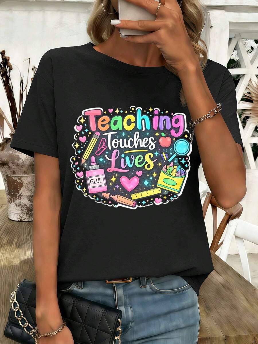 Women T-Shirts - Black - View 1