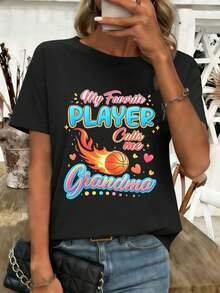 Dam-T-shirts - Svart - Visa 1