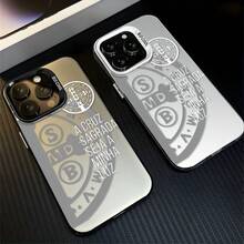 Funda para iPhone 15 14 13 12 11 8 7 XR SE Pro Max Plus 2020 2022, Funda de Acrílico Mate Metálico IMD, CYB 5118 ZZEA - Negro - Ver 9