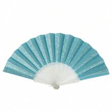 亮粉色折叠扇，时尚公主主题设计，轻巧便携，专为女性设计，适合夏季旅行、海滩度假和日常使用，也可作为表演道具，纯色折叠扇 - 多色 - 查看 14