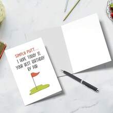 Thiệp chúc mừng sinh nhật chủ đề golf, thiệp chúc mừng sinh nhật dành cho người yêu thích golf, thiệp sinh nhật cho bố, chú, nam giới chơi golf (kèm phong bì ngẫu nhiên). - Nhiều kiểu dáng - Xem 7