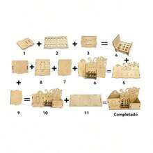 Creative Cat Wooden Desktop Storage Box, Multifunctional Pen Holder & Stationery Organizer - Apricot - View 9