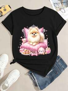 Women T-Shirts - Black - View 2