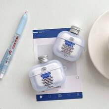 1 chiếc ốp bảo vệ tai nghe bằng silicon mềm hình chai rượu vodka Creativet, tương thích với 1/2/3/4, Pro/Pro 2, chống sốc, chống rơi, có lỗ móc chìa khóa. - Nhiều màu - Xem 7